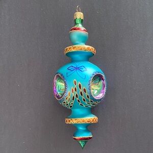 Christopher Radko Razzmatazz Turquoise triple indent